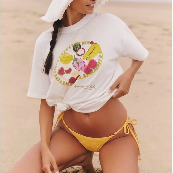 Anthropologie Celandine x Agathe Marty Graphic Platter Tee - Picture 2 of 7